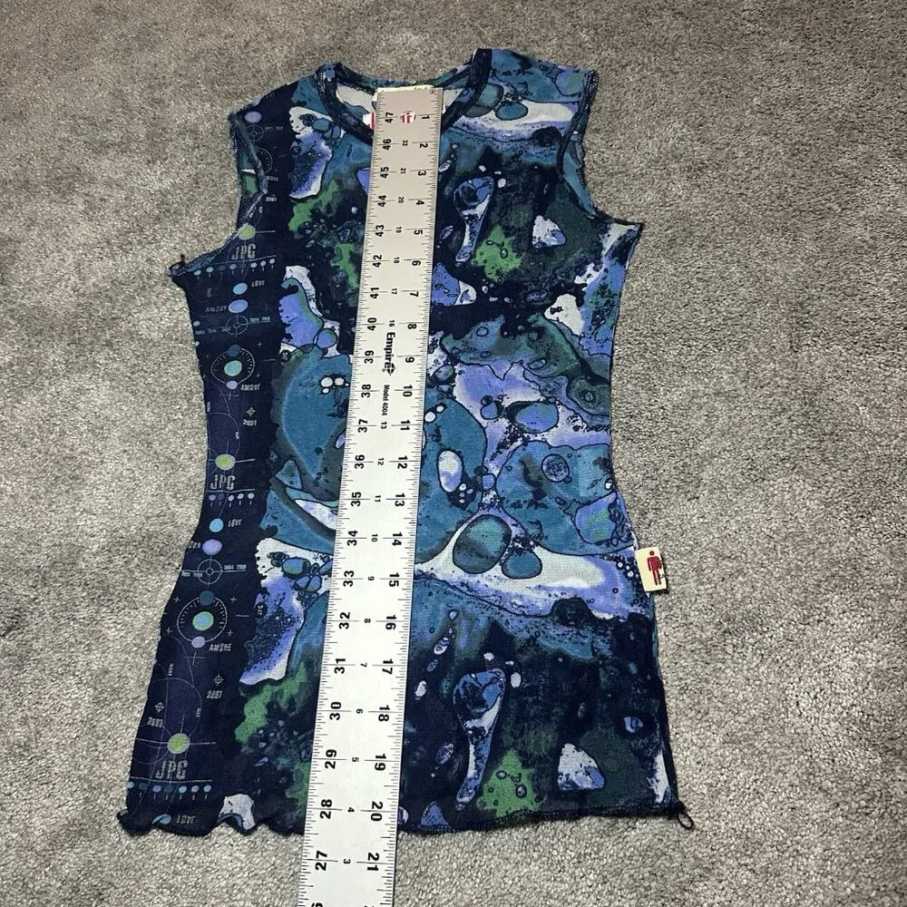 Vintage JPG Jean Paul Gaultier Mesh Bacteria SS 2001 Top Womens M Medium Tank - Picture 14 of 15